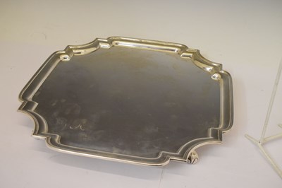 Lot 269 - Elizabeth II silver salver of shaped square form