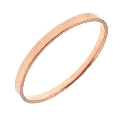 Lot 150 - 9ct rose gold hollow bangle