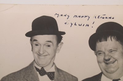 Lot 312 - Laurel & Hardy signed photograph