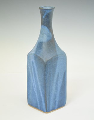 Lot 592 - Michael Truscott of Penzance, Cornwall - Studio pottery blue bottle vase