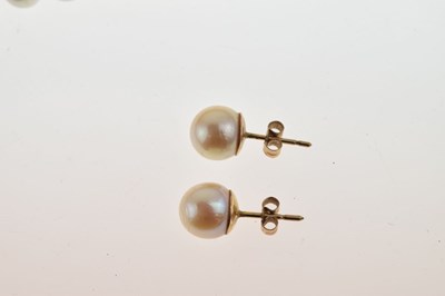 Lot 135 - Graduated row of cultured pearls