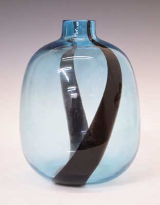 Lot 402 - Blue glass vase