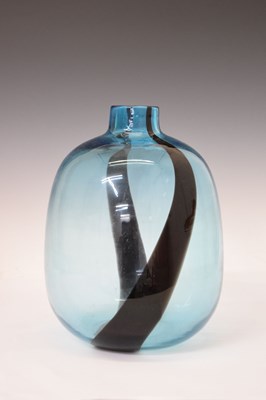 Lot 402 - Blue glass vase