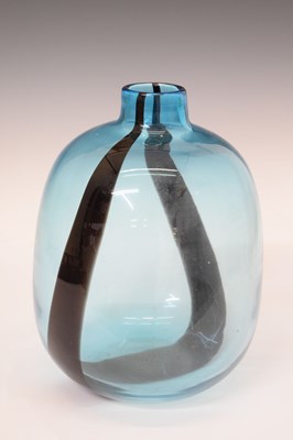 Lot 402 - Blue glass vase