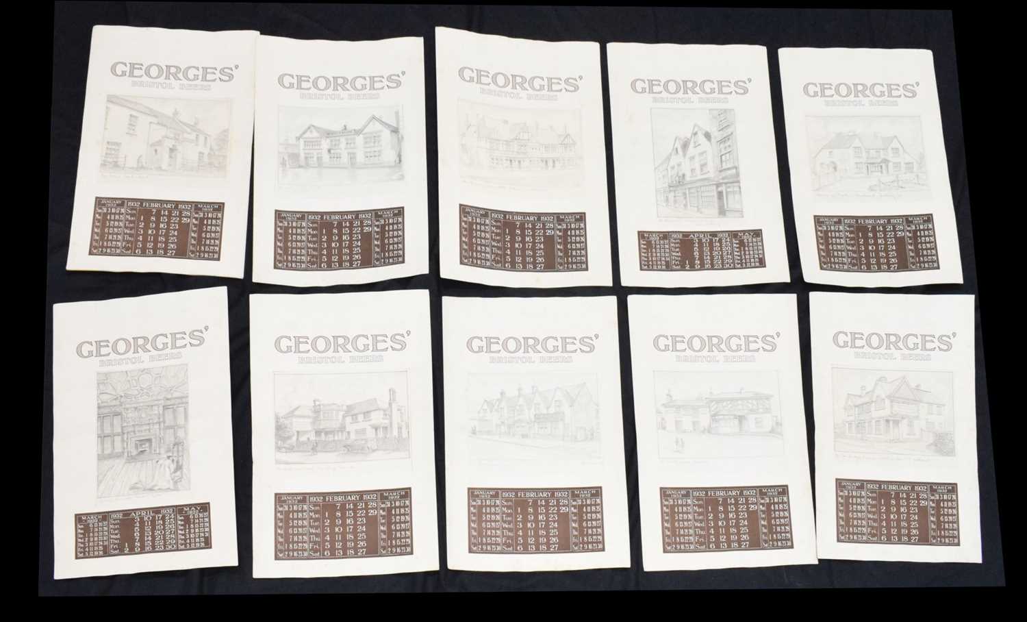 Lot 220 - Collection of Georges' Beers calendar artwork