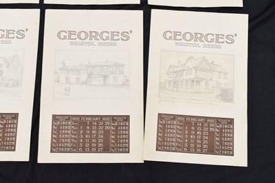 Lot 220 - Collection of Georges' Beers calendar artwork