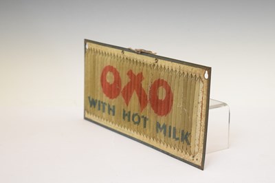 Lot 243 - Oxo tin plate three-way advertising sign