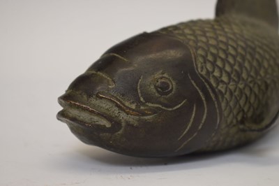 Lot 474 - Japanese bronze model of a carp