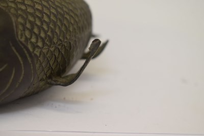 Lot 474 - Japanese bronze model of a carp