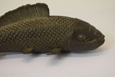 Lot 474 - Japanese bronze model of a carp