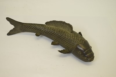 Lot 474 - Japanese bronze model of a carp