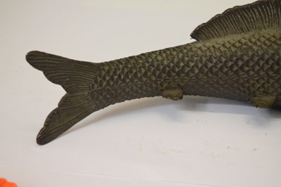 Lot 474 - Japanese bronze model of a carp