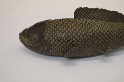 Lot 474 - Japanese bronze model of a carp