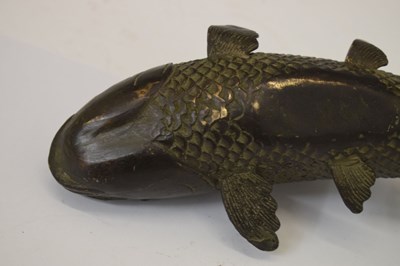 Lot 474 - Japanese bronze model of a carp