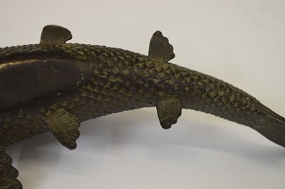 Lot 474 - Japanese bronze model of a carp