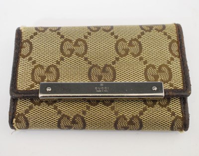 Lot 341 - Gucci - Monogrammed canvas key holder