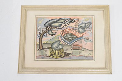Lot 501 - Doris Hatt (1890-1969) - Oil on panel - The Green Beach, Clevedon