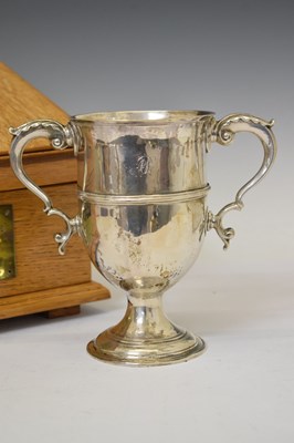 Lot 244 - Peter and Ann Bateman - George III silver twin-handled pedestal loving cup