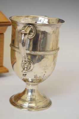 Lot 244 - Peter and Ann Bateman - George III silver twin-handled pedestal loving cup