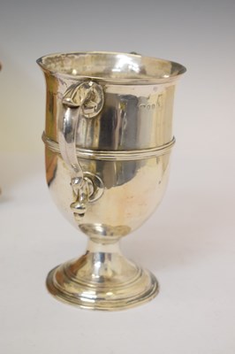 Lot 244 - Peter and Ann Bateman - George III silver twin-handled pedestal loving cup