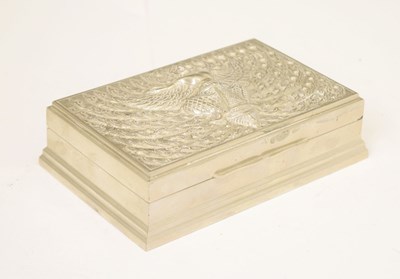 Lot 134 - 20th century white metal table-top box
