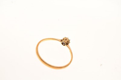 Lot 1 - Yellow metal solitaire diamond ring, 0.3cts approx, stamped '18ct'