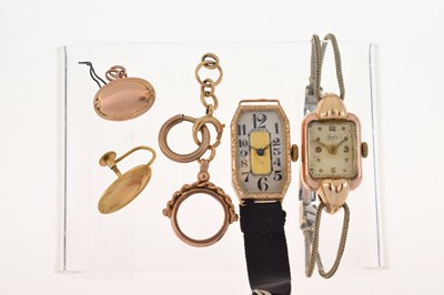Lot 71 - Two 9ct cased wristwatches
