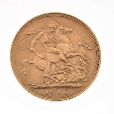 Lot 302 - Edward VII gold sovereign, 1906