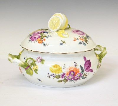 Lot 435 - Meissen two-handled covered dish