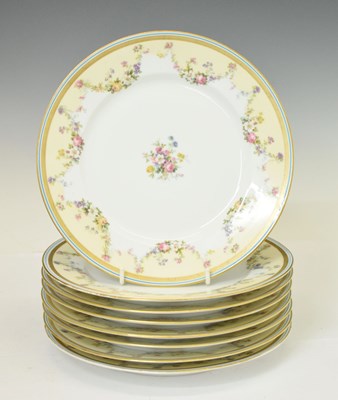 Lot 642 - Set of eight Limoges dinner plates