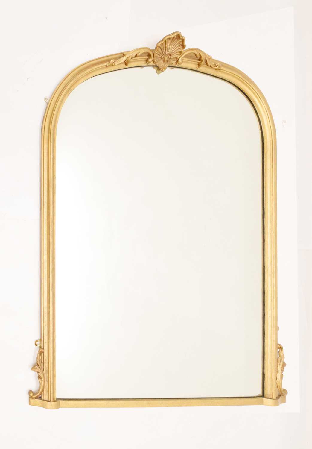 Lot 666 - Gilt overmantel mirror, circa 1900