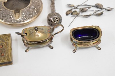 Lot 97 - Group of assorted small silver and white-metal items