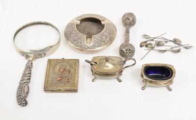 Lot 97 - Group of assorted small silver and white-metal items