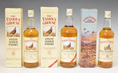 Lot 818 - Famous Grouse Finest Scotch Whisky, 3 bottles in card cases