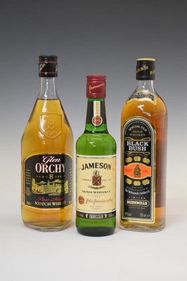 Lot 381 - Glen Orchy Scotch Whisky, Black Bush Irish Whiskey and Jameson Irish Whiskey