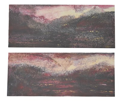 Lot 691 - Janet Rogers (b.1963) – Two mixed media landscapes