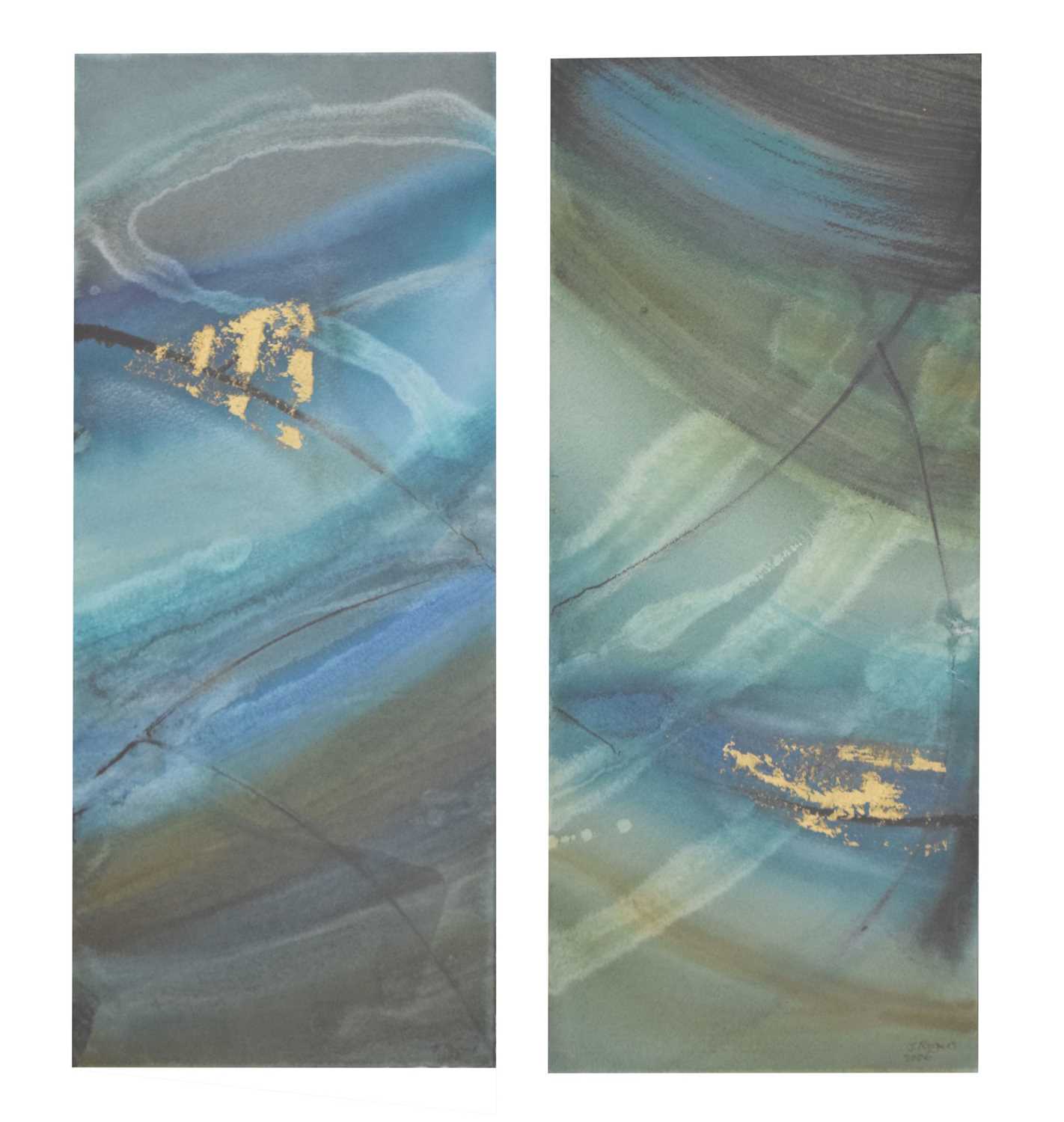 Lot 530 - Janet Rogers (b.1963) – Two mixed media art works – Constellation III and Constellation IV