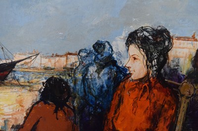 Lot 532 - Manuel Monton Bunuel – Oil on canvas – French costal scene, and one other