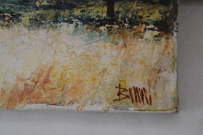Lot 532 - Manuel Monton Bunuel – Oil on canvas – French costal scene, and one other