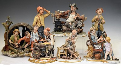 Lot 283 - Assorted Capodimonte figures