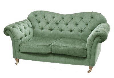 Lot 821 - Button back two seater sofa