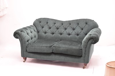 Lot 821 - Button back two seater sofa