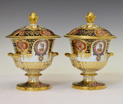 Lot 404 - Pair of Chamberlain Worcester dessert tureen and covers