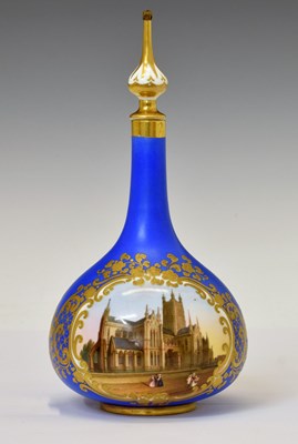 Lot 411 - Chamberlain Worcester porcelain bottle vase and cover