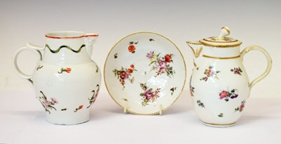 Lot 400 - Champions Bristol porcelain saucer, etc.