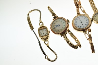 Lot 100 - Four lady's cocktail and wristwatches