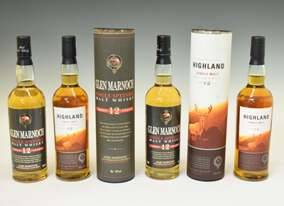 Lot 822 - Four bottles of single malt whisky, aged 12 years