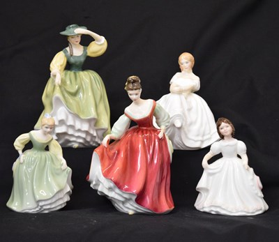 Lot 603 - Royal Doulton - Group of five porcelain figures