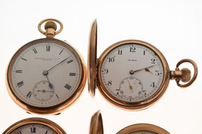 Lot 92 - Four gold-plated pocket watches