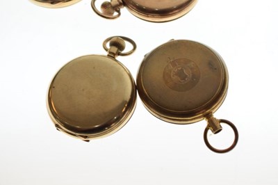 Lot 92 - Four gold-plated pocket watches